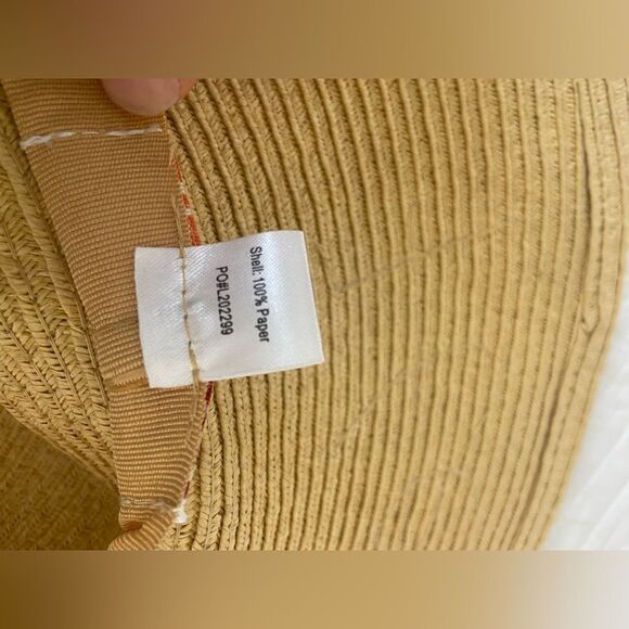 Four buttons  hello sunshine sun/ beach hat 100% paper straw - Picture 7 of 9